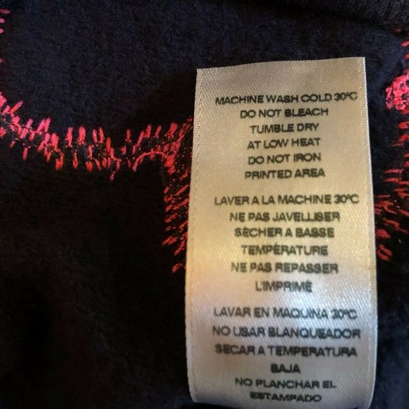 Sundry Anthropologie Size XS 0 Heart Patch Hoodie Pullover in Blue Sweatshirt - Picture 11 of 11